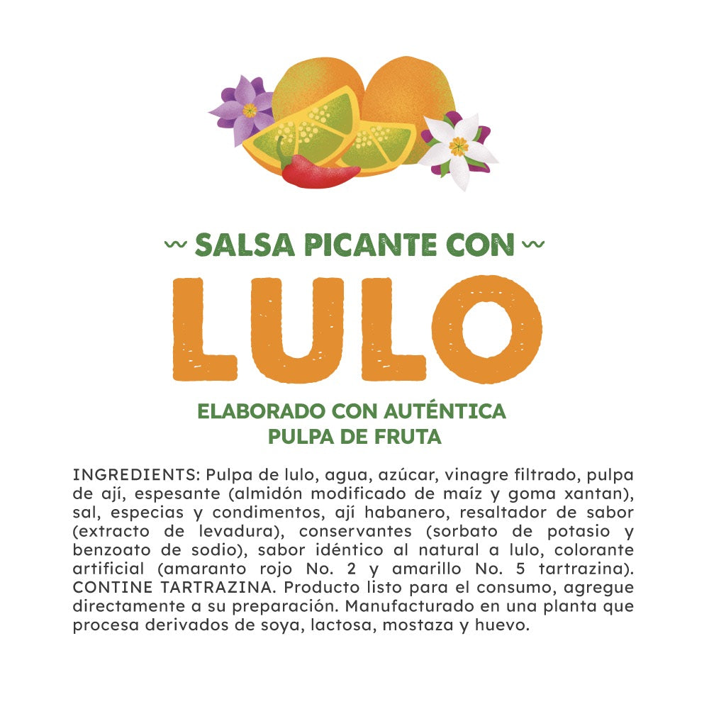 Ají Frutal Dulce Picante Colombiano De Lulo Natural, Salsa Picante en Botella De 165g