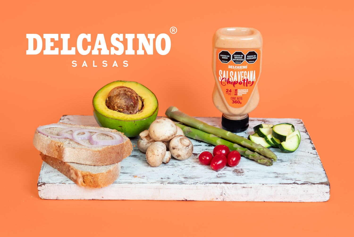 Sándwich de vegetales con salsa chipotle vegana Delcasino Tienda