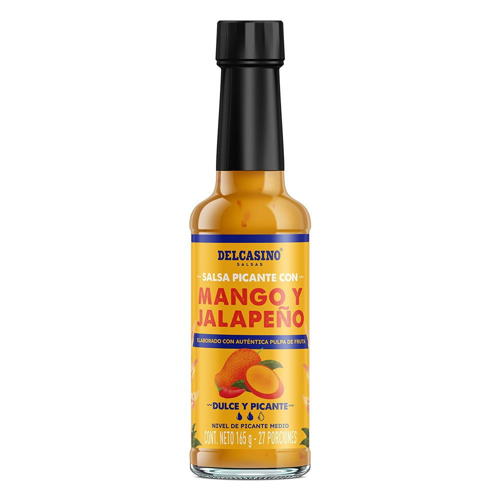 Ají Frutal Dulce Picante Colombiano De Mango Y Jalapeño Natural, Salsa Picante en Botella De 165g