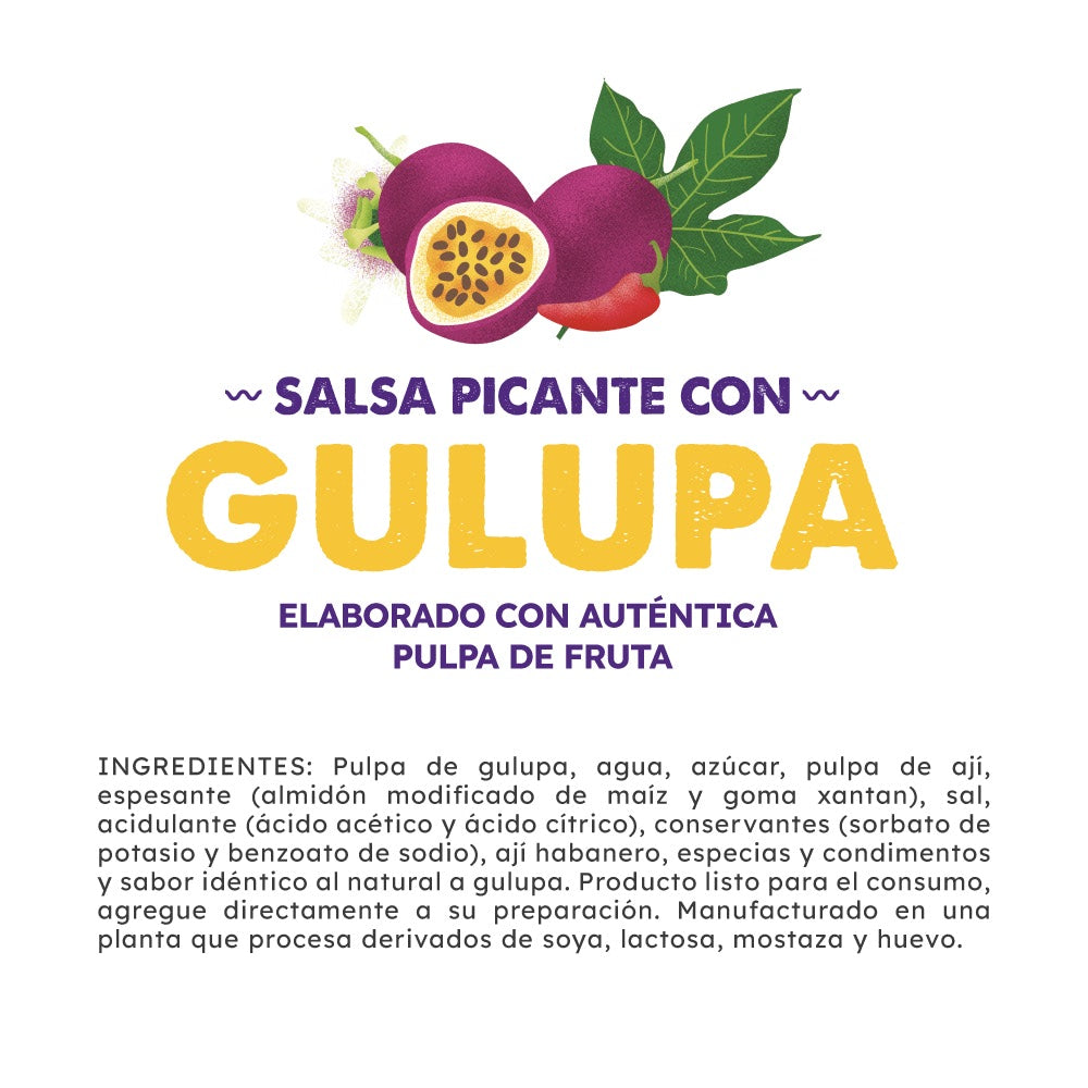 Ají Frutal Dulce Picante Colombiano De Gulupa Natural, Salsa Picante en Botella De 165g