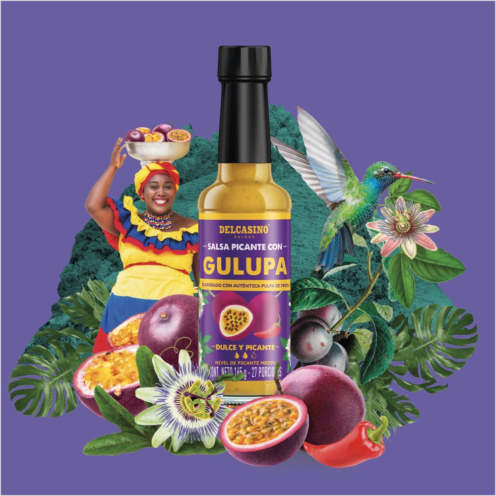 Ají Frutal Dulce Picante Colombiano De Gulupa Natural, Salsa Picante en Botella De 165g