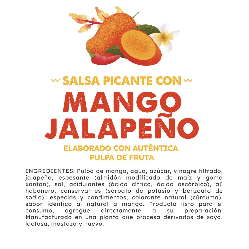 Ají Frutal Dulce Picante Colombiano De Mango Y Jalapeño Natural, Salsa Picante en Botella De 165g