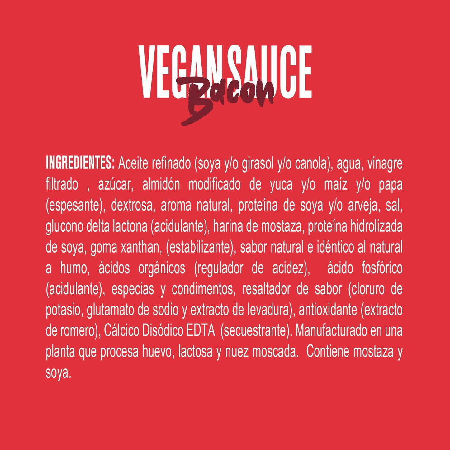 salsa vegana tocineta ingredientes